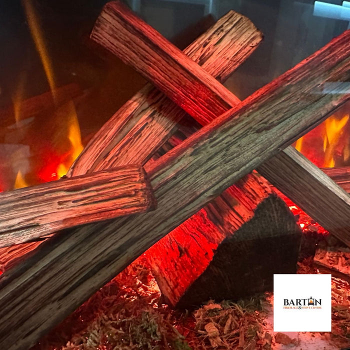 Authentic Real Log Set for Electric Fireplaces Media Wall Fire Accessory