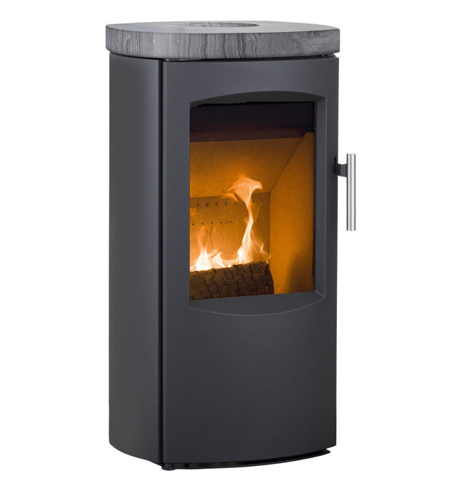 Heta Scanline 7B 4.5kW Wood Burning / Multifuel Stove with Blackwood Top