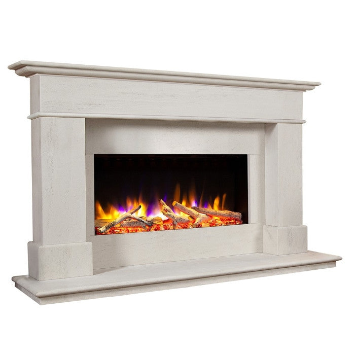 Celsi Ultiflame VR Avignon Elite Limestone Electric Fireplace Suite