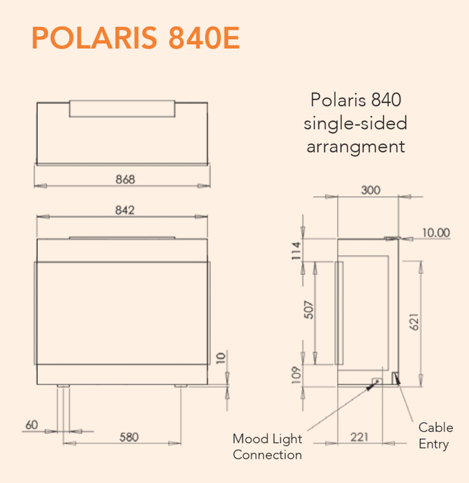 Charlton And Jenrick Polaris 840e Electric Fire