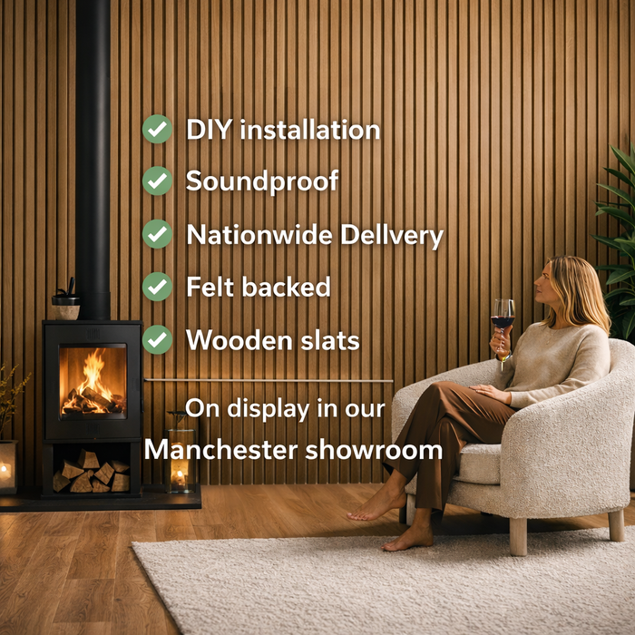 White Oak Acoustic Premium wooden wall Panel 2400mm x 600mm x 17mm