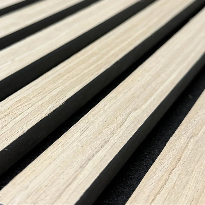 Premium Acoustic Wall Panels – Wooden Slatted Felt Back Panel 2400mm x 600mm x 17mm (1.44m²)