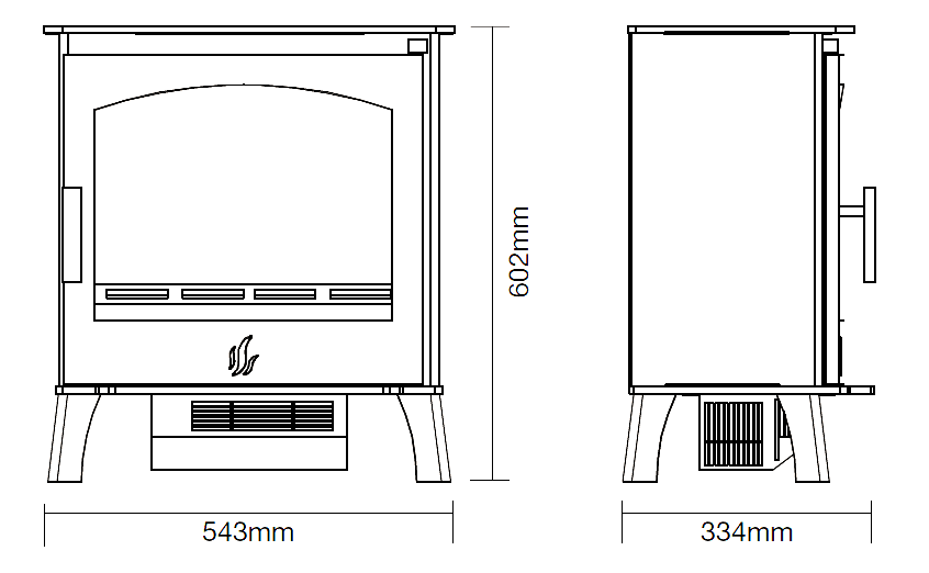 ACR Astwood-e 2kw Free Standing Electric Stove