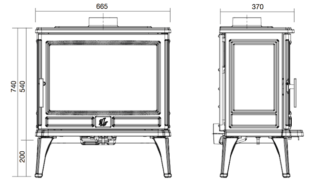 ACR Larchdale Eco 9kW Wood Burning Stove