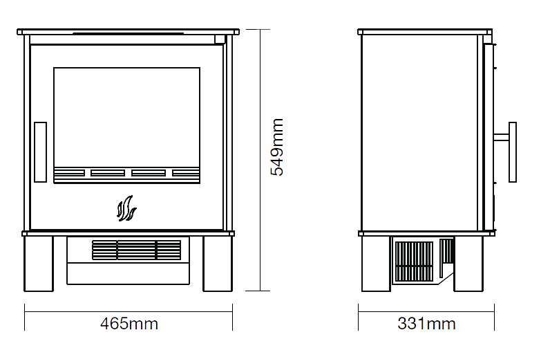 ACR Malvern-e 2kw Free Standing Electric Stove