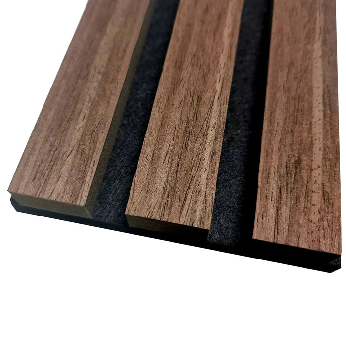 Acoustic Smoked Walnut Premium wooden wall Panel 2400mm x 600mm x 20mm