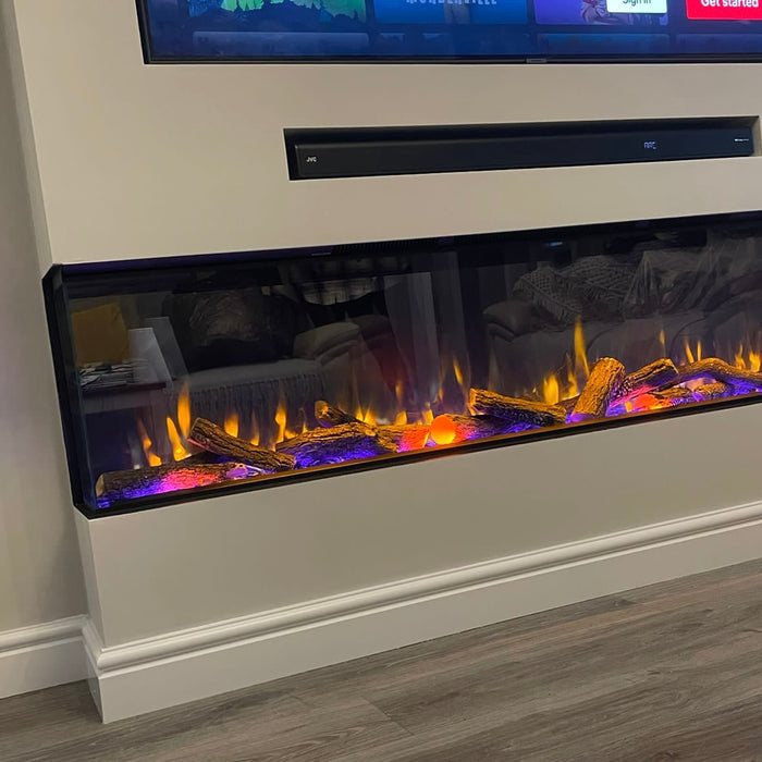 E1800 Icona™  E1800 Panoramic deep High definition Deep Electric Fire 3 Sided 1800mm Wide App & Alexa controlled