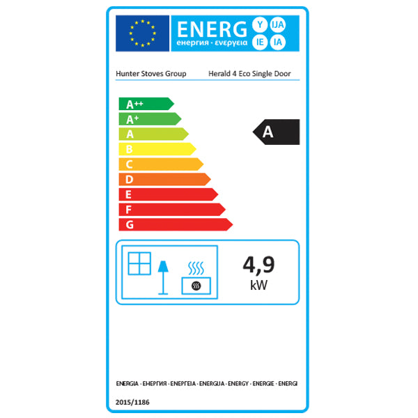 Hunter Herald 4 Eco Single Door Wood Burning Stove