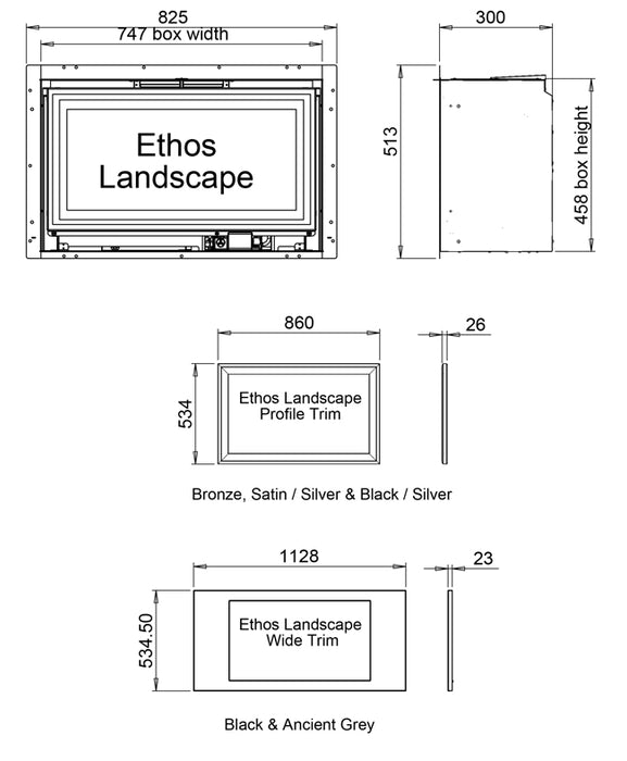 Legend Fires Ethos 750 Landscape Gas Fire