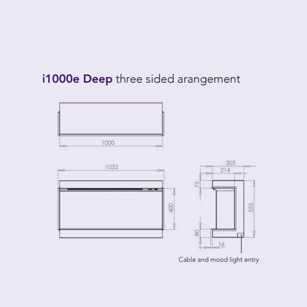 Charlton & Jenrick iRange i1000e Deep Electric Fire