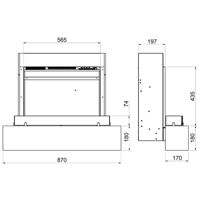 Celsi Ultiflame VR Firebeam 600 Electric Fireplace Suite