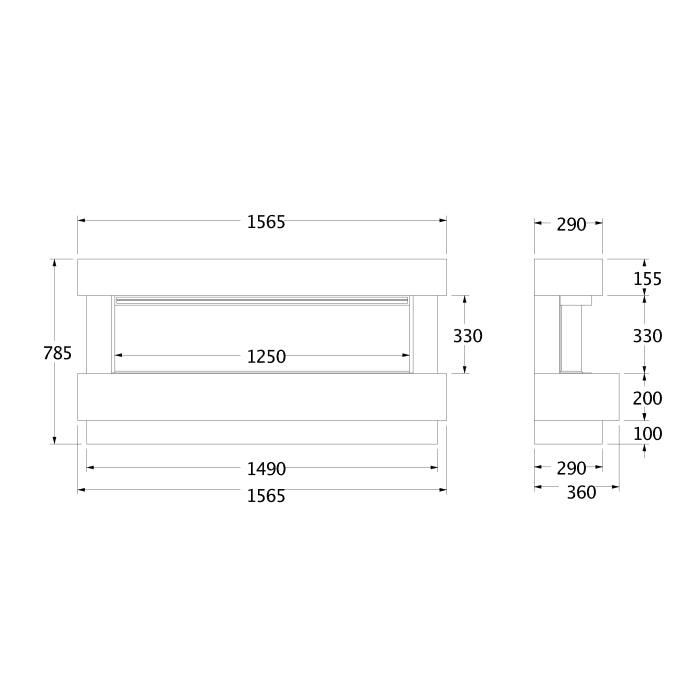 Celsi Electriflame VR Quantum S1250 Illumia Fireplace Suite