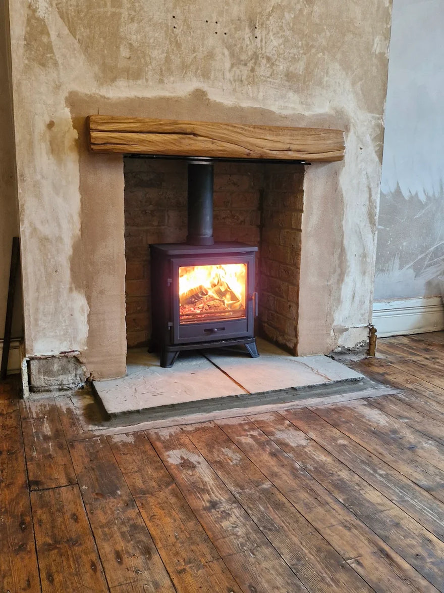 Fireplace installation photograph