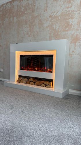 Fireplace installation photograph