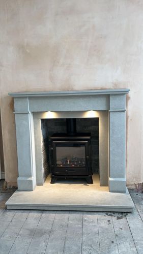 Fireplace installation photograph