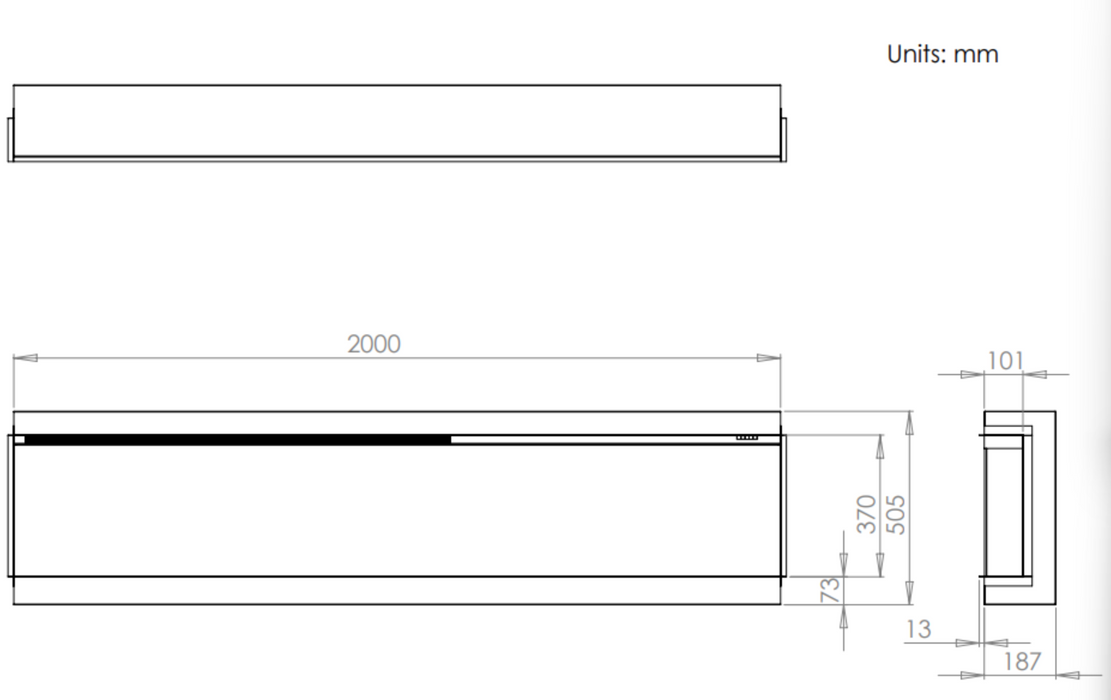 Charlton And Jenrick iRange i2000e Slimline Electric Fire