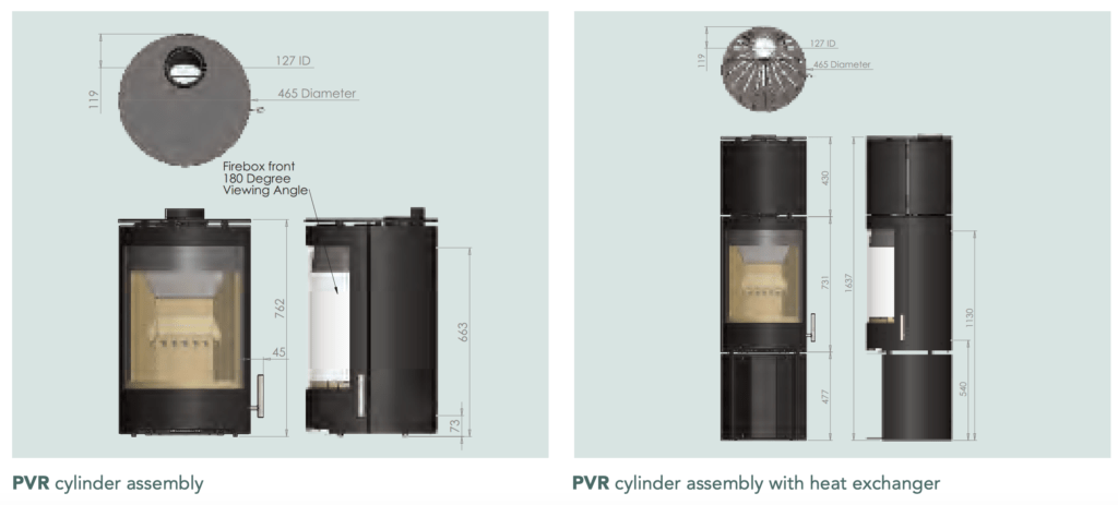 Purevision PVR Cylinder Multi Fuel Stove