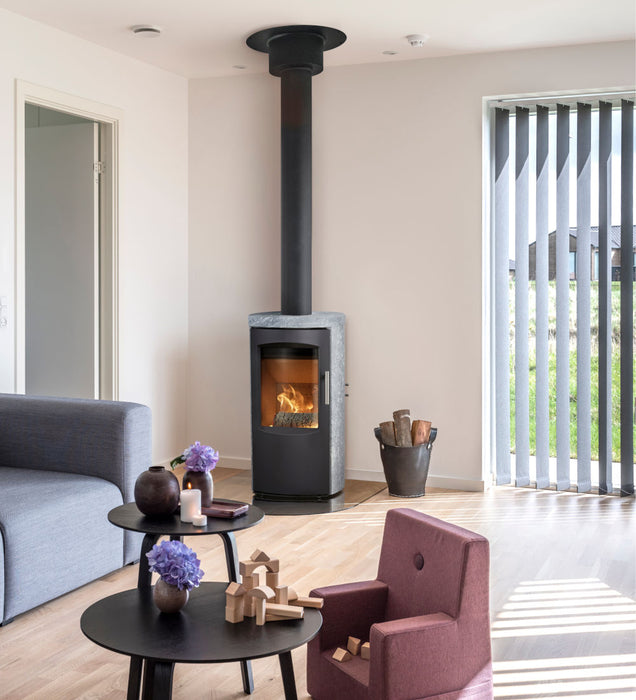 Heta Scanline 7B Complete Soapstone 4.5kW Wood Burning / Multifuel Stove