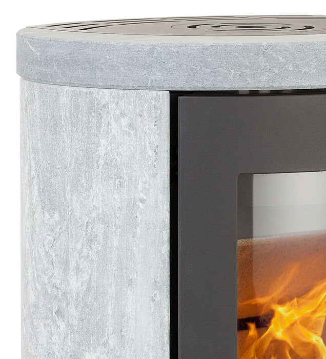 Heta Scanline 850 Turnable 6kW Wood Burning Soapstone Pedestal Stove