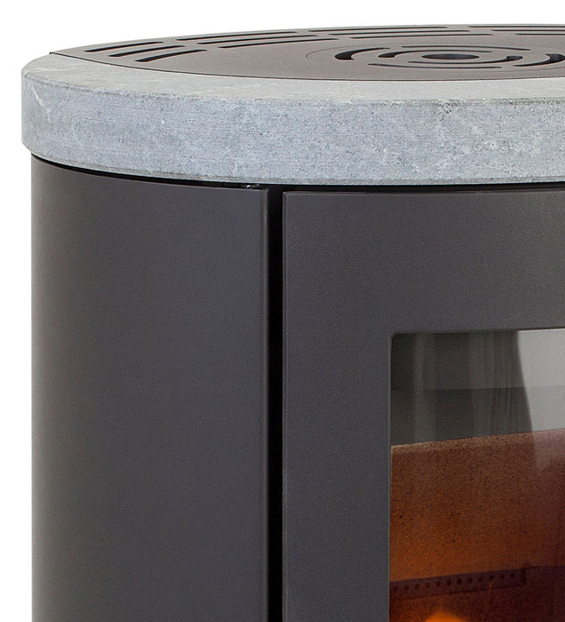 Heta Scanline 850 Turnable 6kW Wood Burning Pedestal Stove with Soapstone Top