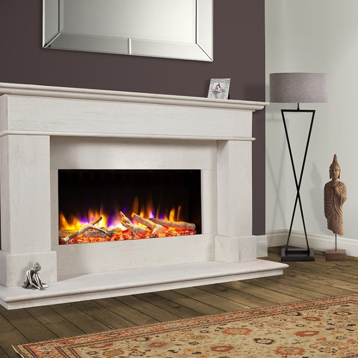 Celsi Ultiflame VR Avignon Elite Limestone Electric Fireplace Suite