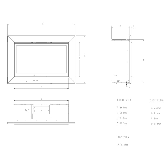 Celsi DLX Vader 750 Wall Mounted Electric Fire