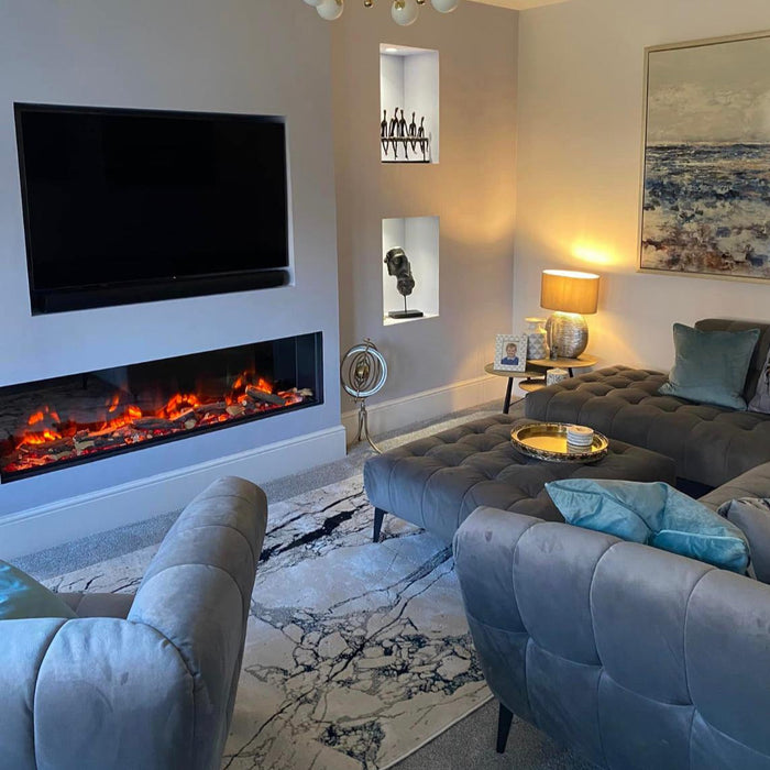 E1300 Icona™ E1300 Widescreen High definition Electric Media Wall Fire 1300mm Wide