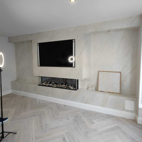 E1800 Icona™  E1800 Panoramic deep High definition Deep Electric Fire 3 Sided 1800mm Wide App & Alexa controlled
